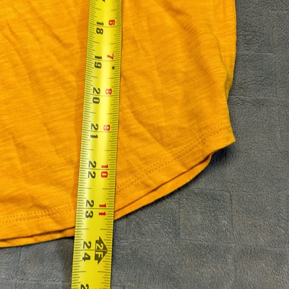 NWT Loft Outlet Short-Sleeve T-Shirt, Ruffle Sleeves, Gold, Yellow, Size XS - Picture 7 of 7